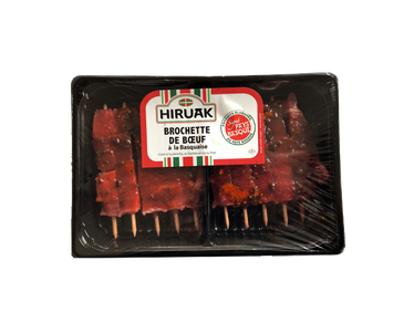 Les brochettes de bœuf à la basquaise